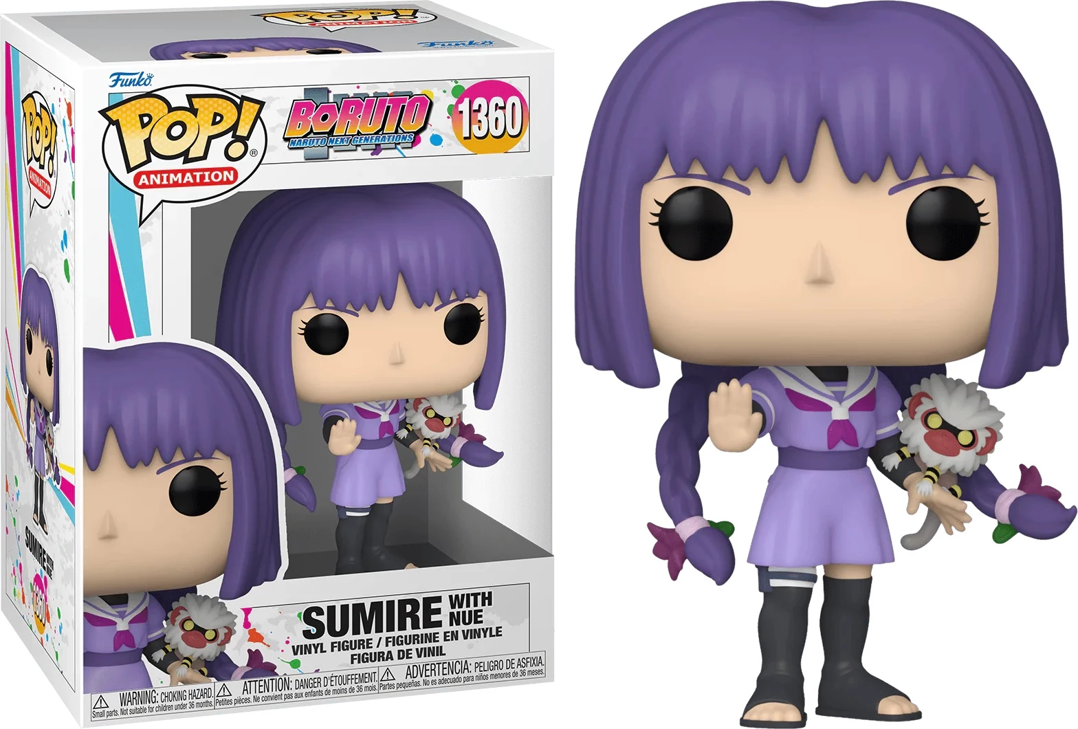 Figurinë koleksionuese Funko POP! Animation Boruto Sumire me Nue, vinil, vjollcë