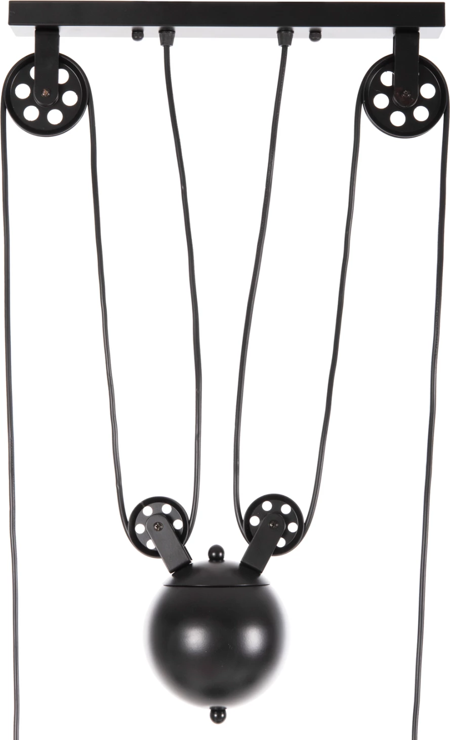 Llambë varëse për tavan, 3 drita, FH4120, metal, ngjyrë e zezë, 91x91x95.5 cm