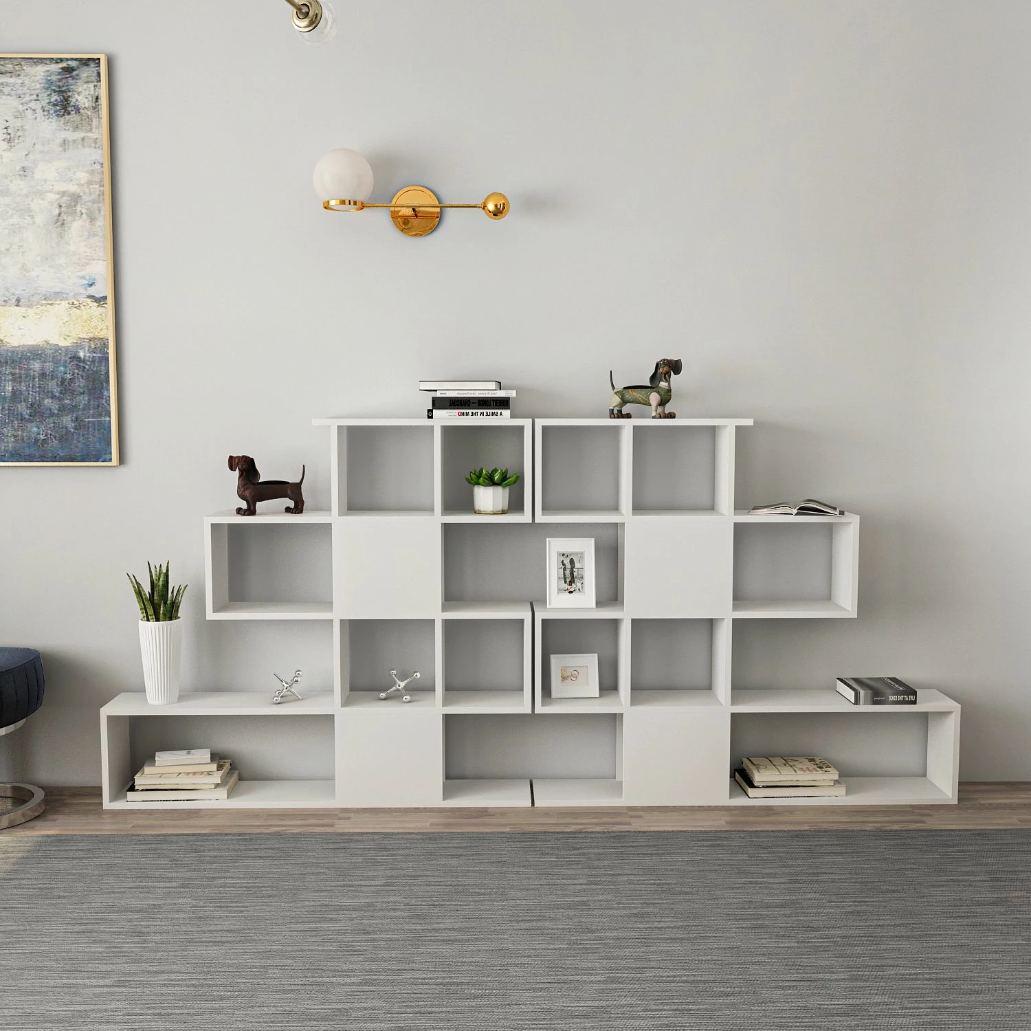 Raft librash Hanah Home, Karlin, i bardhë