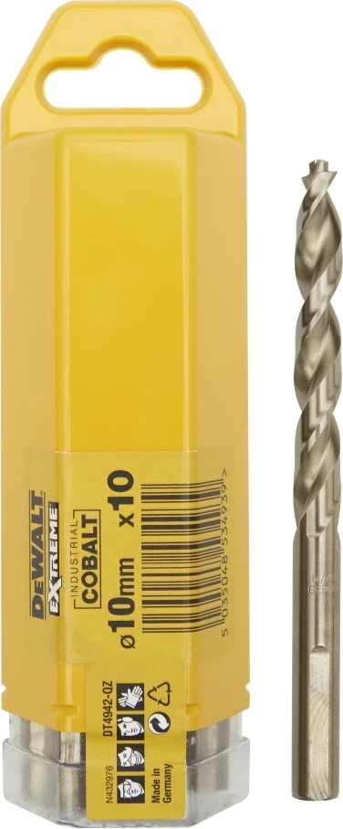 Burgji kobalti HSS-E DeWalt DT4942 10.0 x 133 mm, set 10 copë