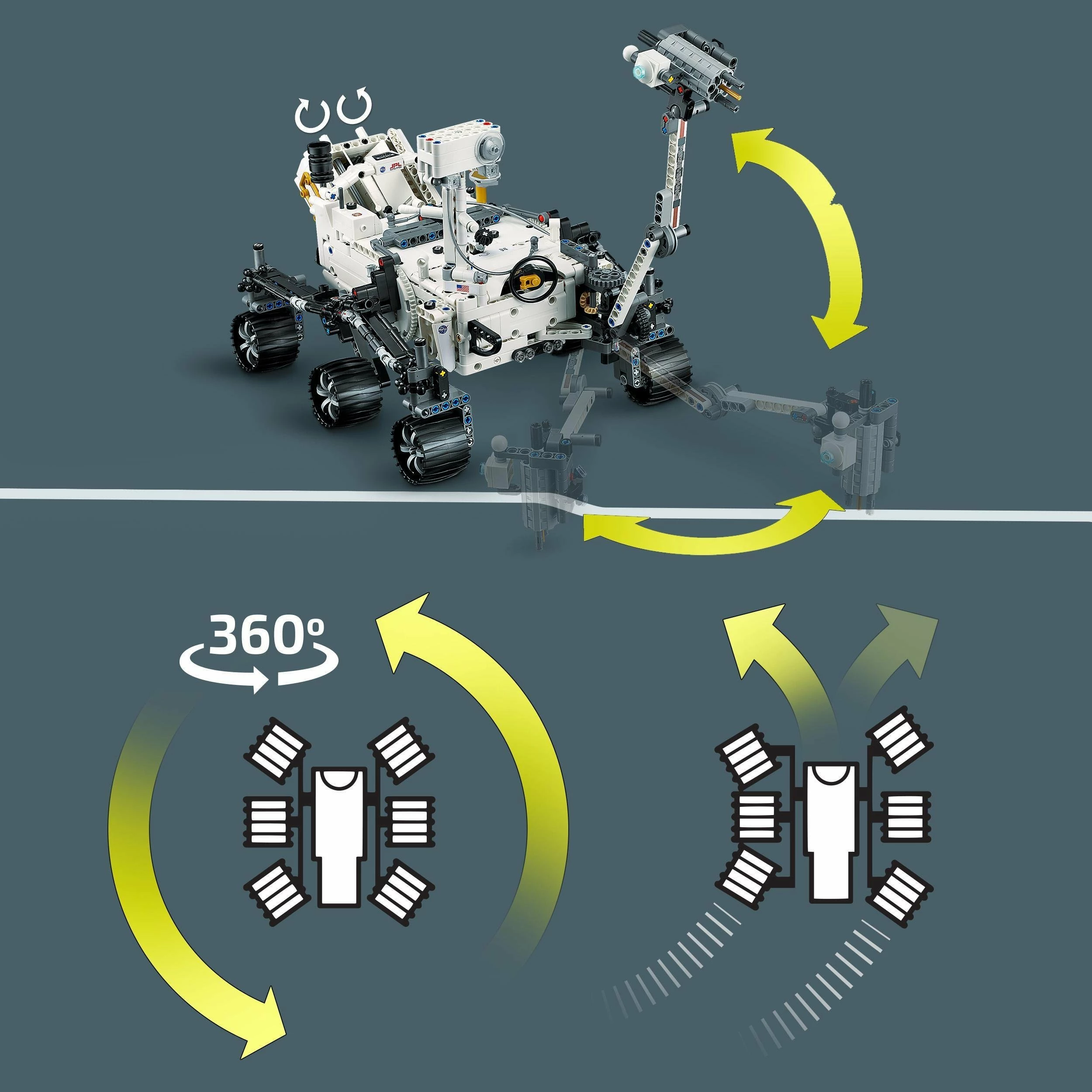 Set LEGO Technic NASA Mars Rover Perseverance 42158, 1132 pjesë, 10+