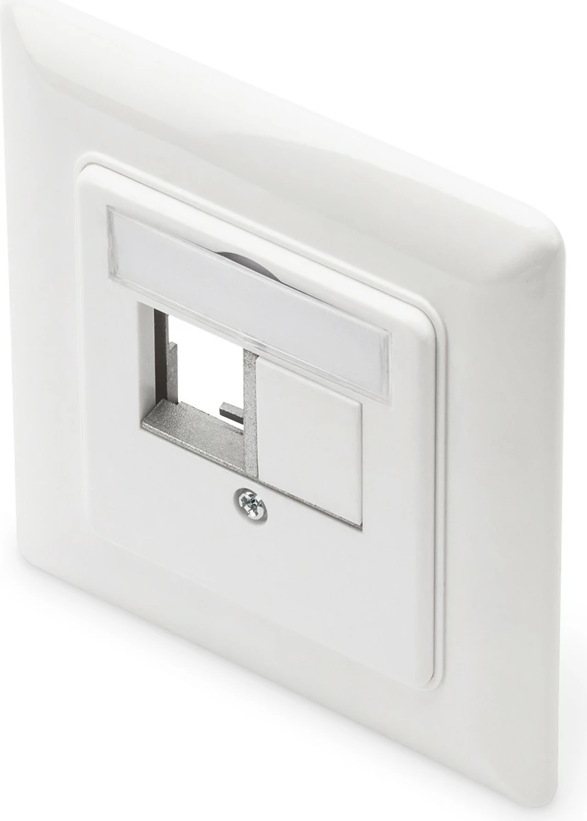 Panelë rrjetit Digitus, për Keystone, Cat6a, RJ-45, i bardhë