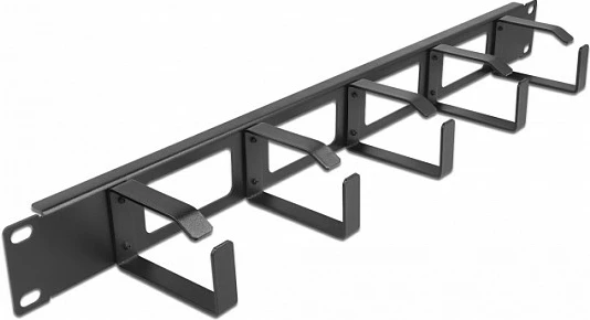 Panel menaxhimi kabllosh DeLOCK 19", 1U, 4 hapje, 5 grepa, i zi