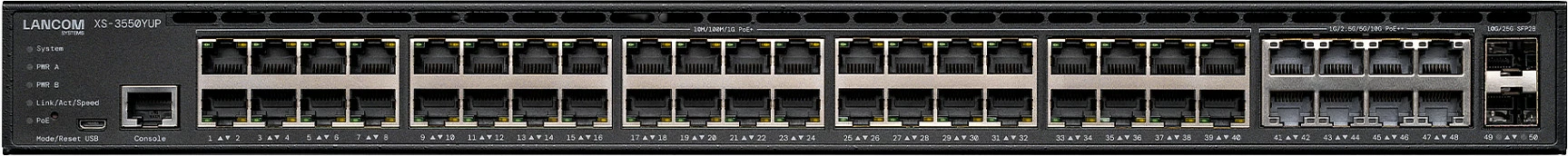 Switch LANCOM XS-3550YUP, 48 porta 10G, 8 porta multi-Gigabit, PoE++, rack 1U