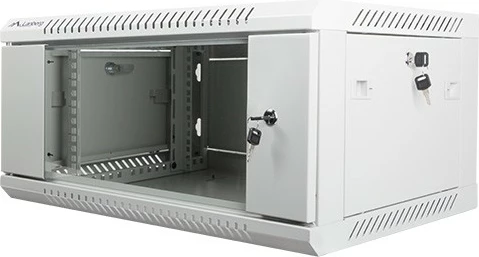 Kasë muri Lanberg WF01-6404-10S, 19", 4U, xham, gri