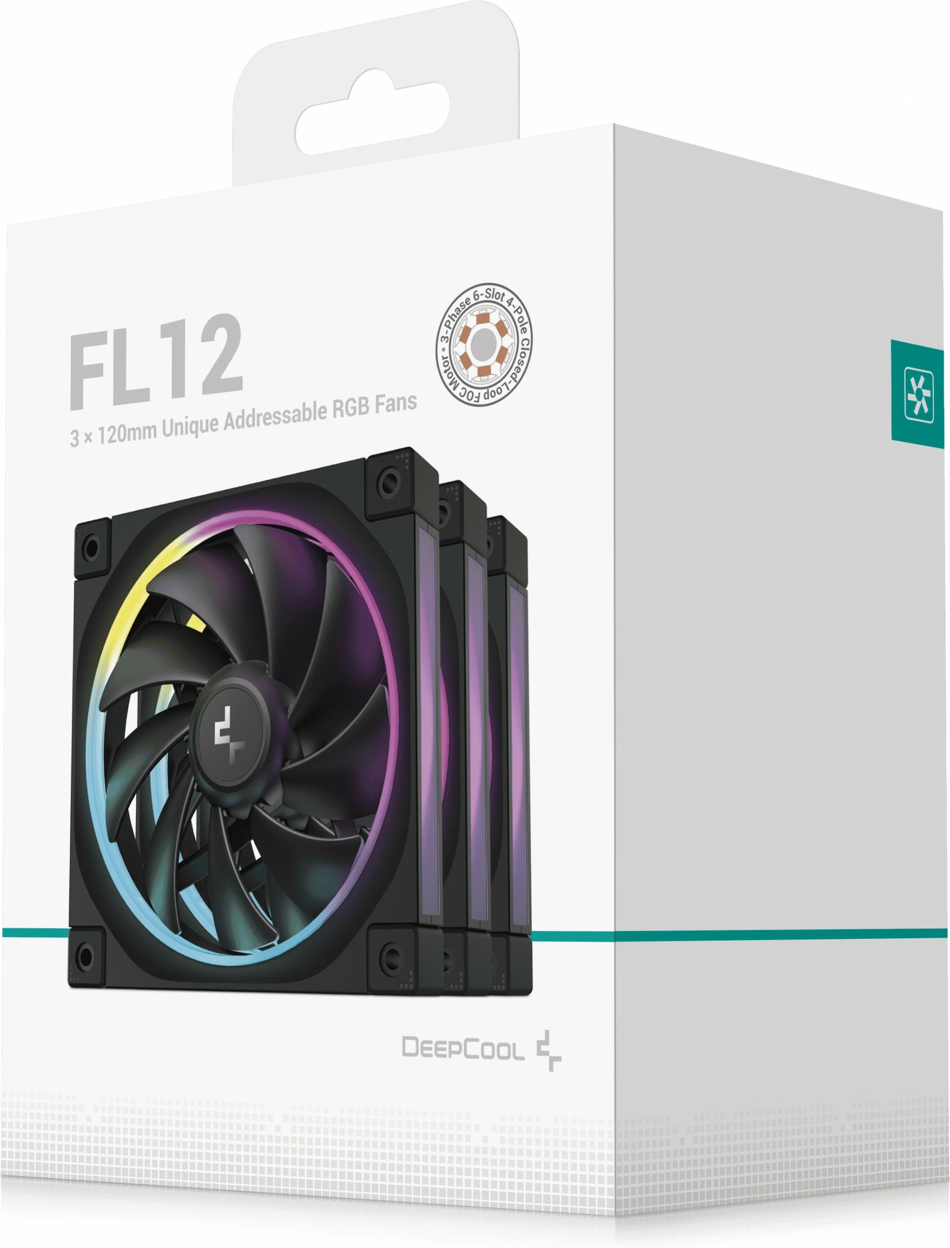 Ventilator kase Deepcool FL12-3 in 1, 12 cm, LED, i zi