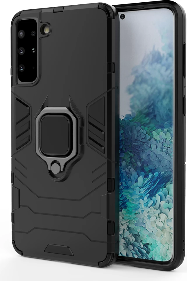 Mbështjellës Hurtel Ring Armor për Samsung Galaxy S22+, i zi