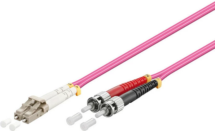 Patch kabllo fibra optike GoodConnections, ST multimode (M), duplex, rozë