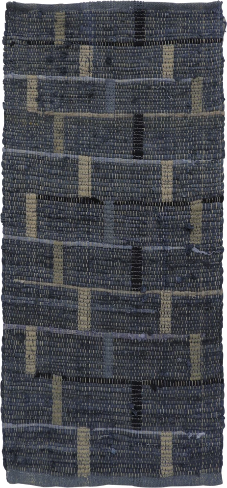 Qilim korridori Box, pambuk, blu-bezhë, 70x150cm