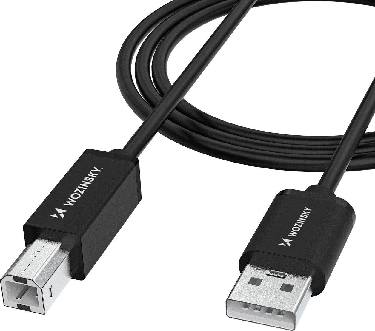 Kabel USB-B në USB-A Wozinsky WKDDY3S 2 m USB 2.0 480 Mb/s, e zezë