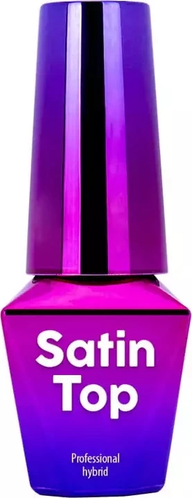 Top coat mat për thonj MollyLac Satin Top për femra, 10g