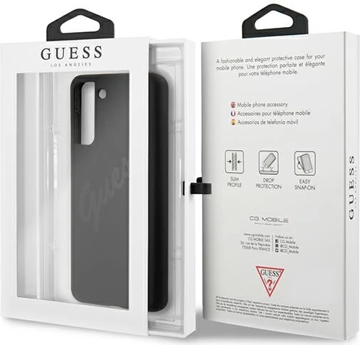 Mbështjellës Guess GUHCS21MLSVSBK për Samsung Galaxy S21+, silikon, i zi