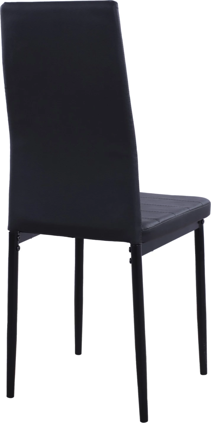 Karrige metalike Lady FH0037.12, kornizë metalike e zezë PU, set prej 4 copash, 40x48x95 cm