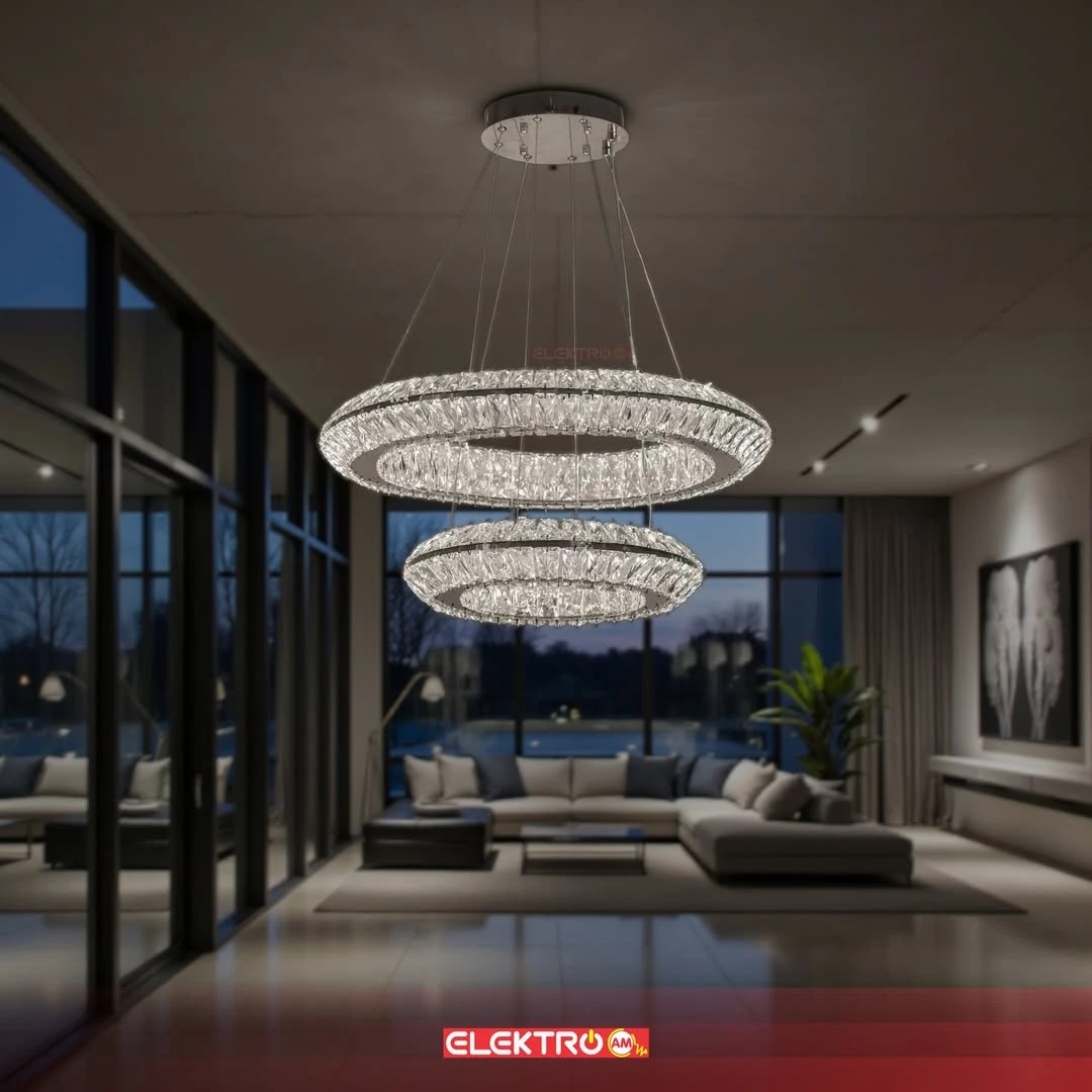 Abazhure Kristal i Varur LED 3129-40+60