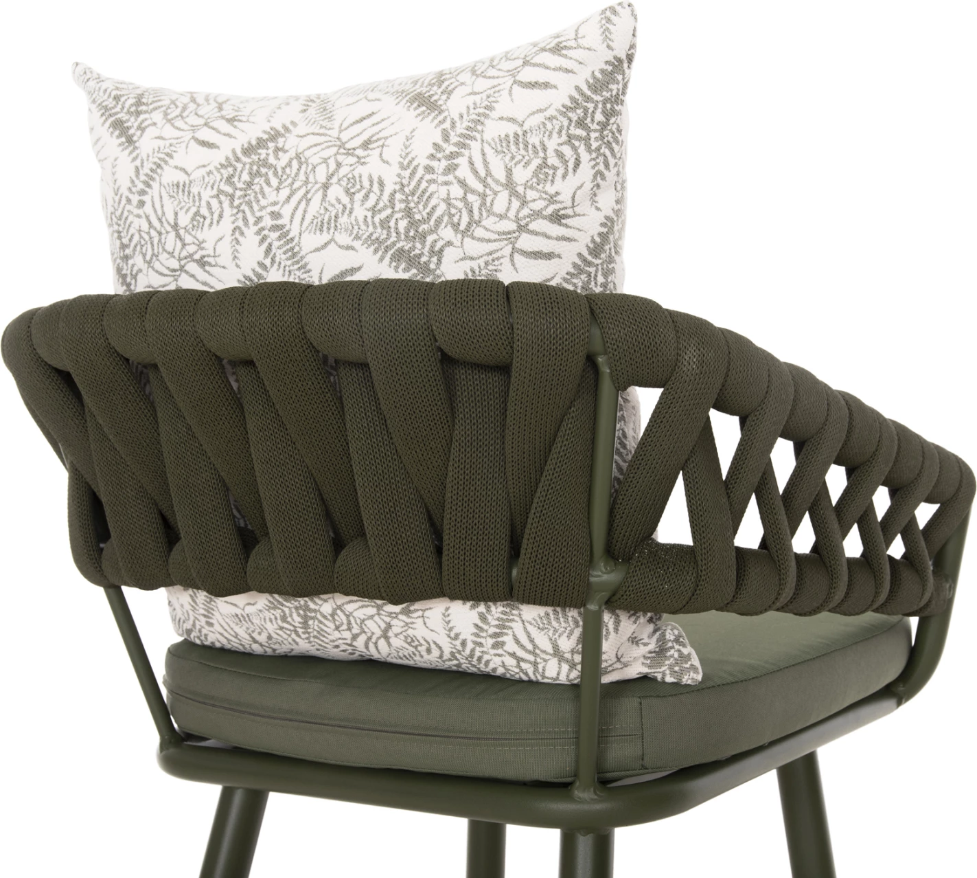 Karrige për bar alumini CAMDEN FH6142.09 jastëk shpine me dizajn print - ulli i errët 56x60x108Hcm