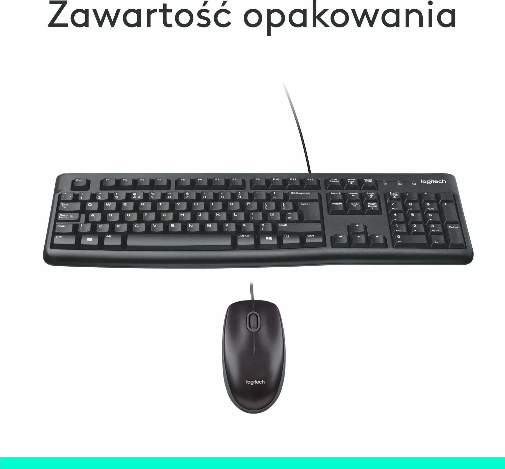 Set tastierë + maus Logitech MK120 920-002563 USB, i zi