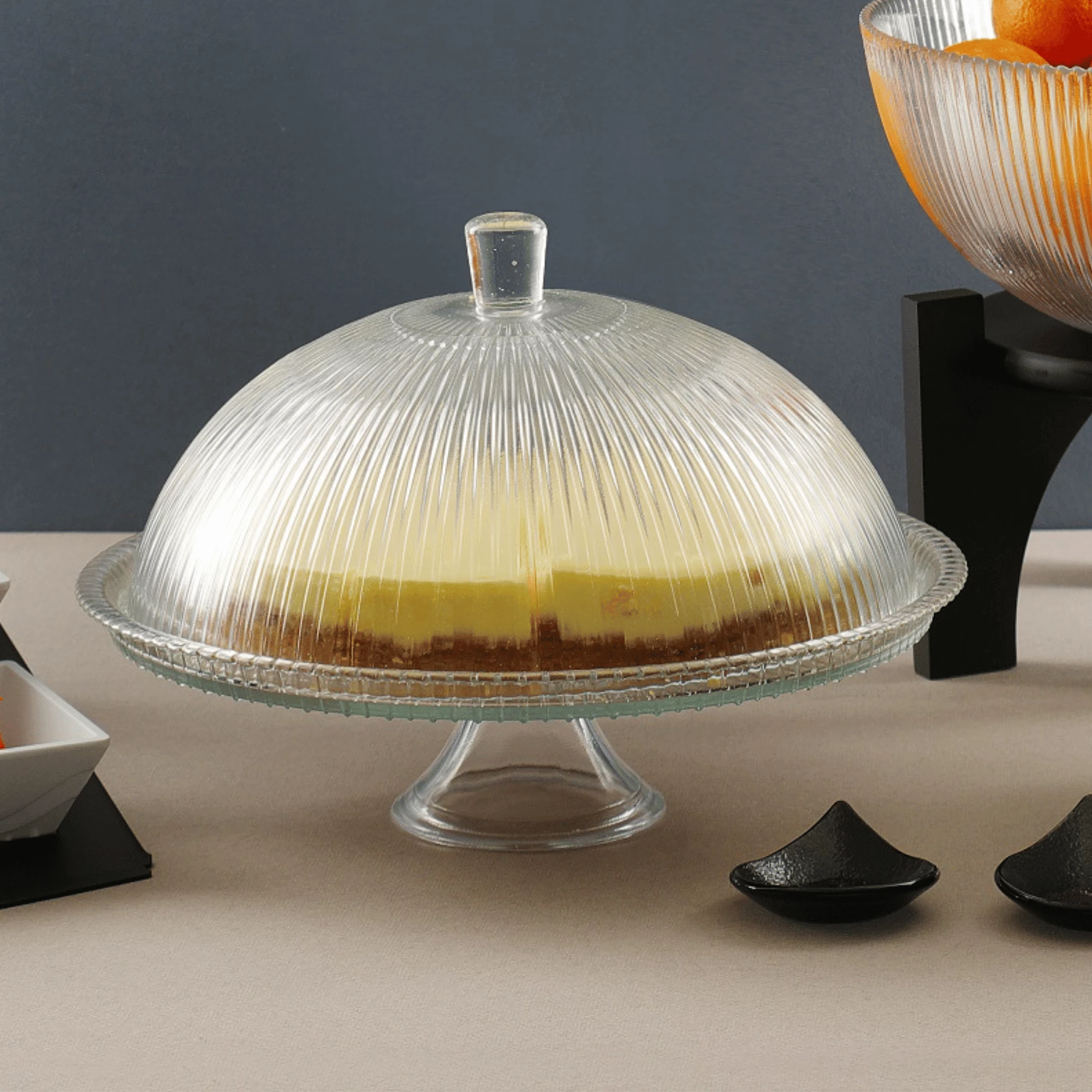 mbajtëse torte me kapak, Fine Dine Aura, ø320 x h225 mm, transparente