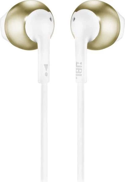 Kufje JBL Tune 205 me kabllo, in-ear, mikrofon, Gold