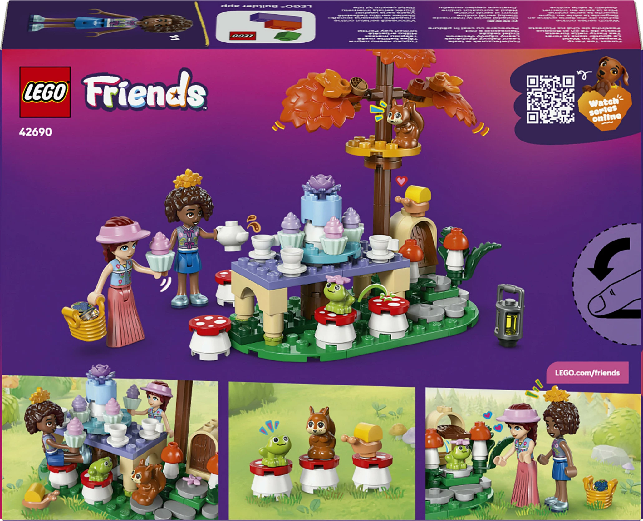 Set ndërtimi LEGO Friends 42690 Tea Party në Pyll, 116 pjesë, 6+ vjet, multikolor