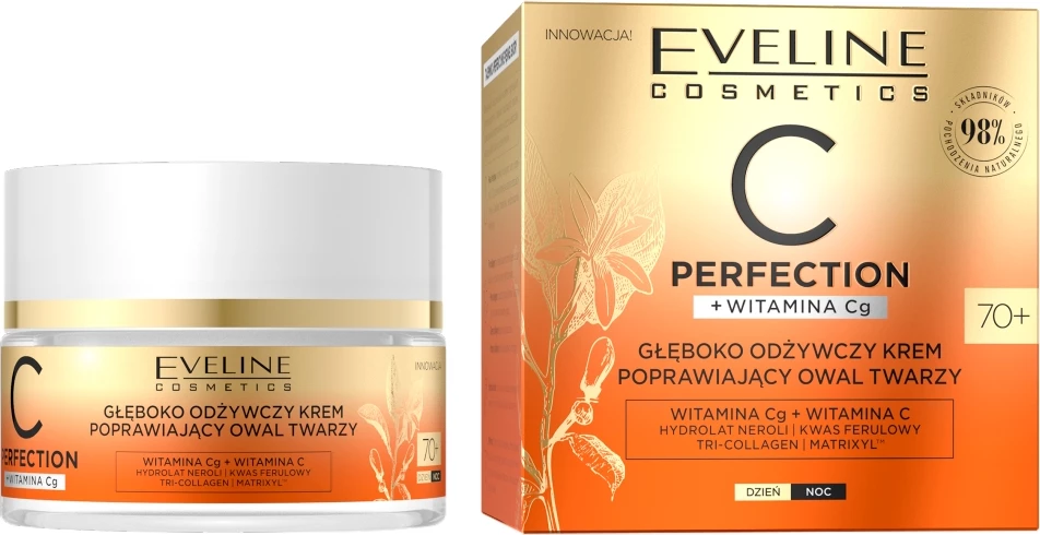 Krem për fytyrë Eveline Cosmetics C-Perfection Deep Nourishing Face Contour Correcting Cream 70+ për femra 50ml