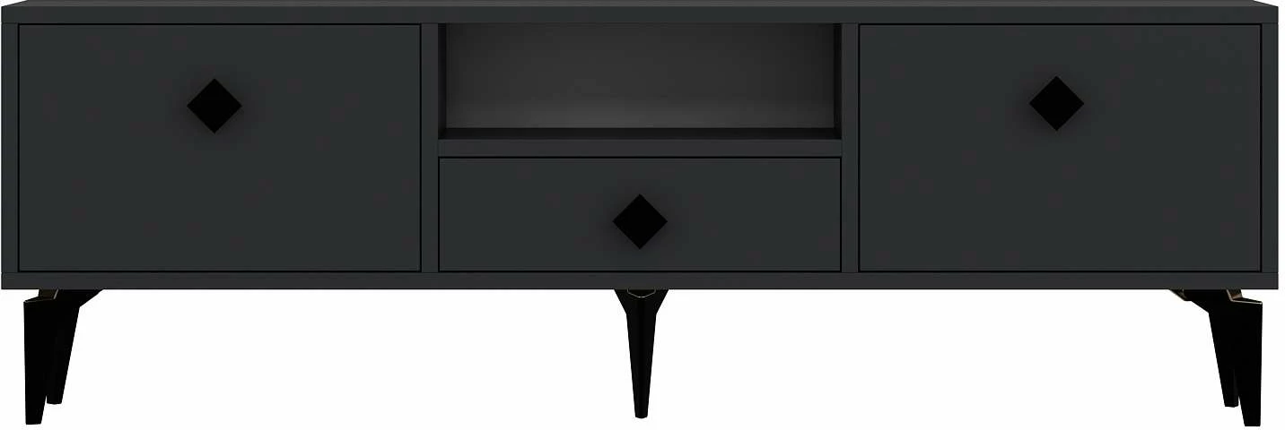 Komodë TV Skye Decor, anthracite, e zezë, 1304-DROP-1