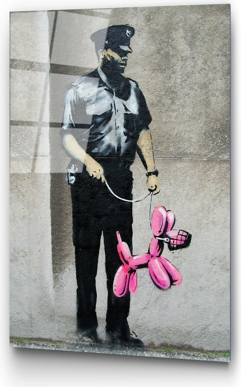 Pikturë dekorative xhami e temperuar, Banksy, UV-506, 45x65cm