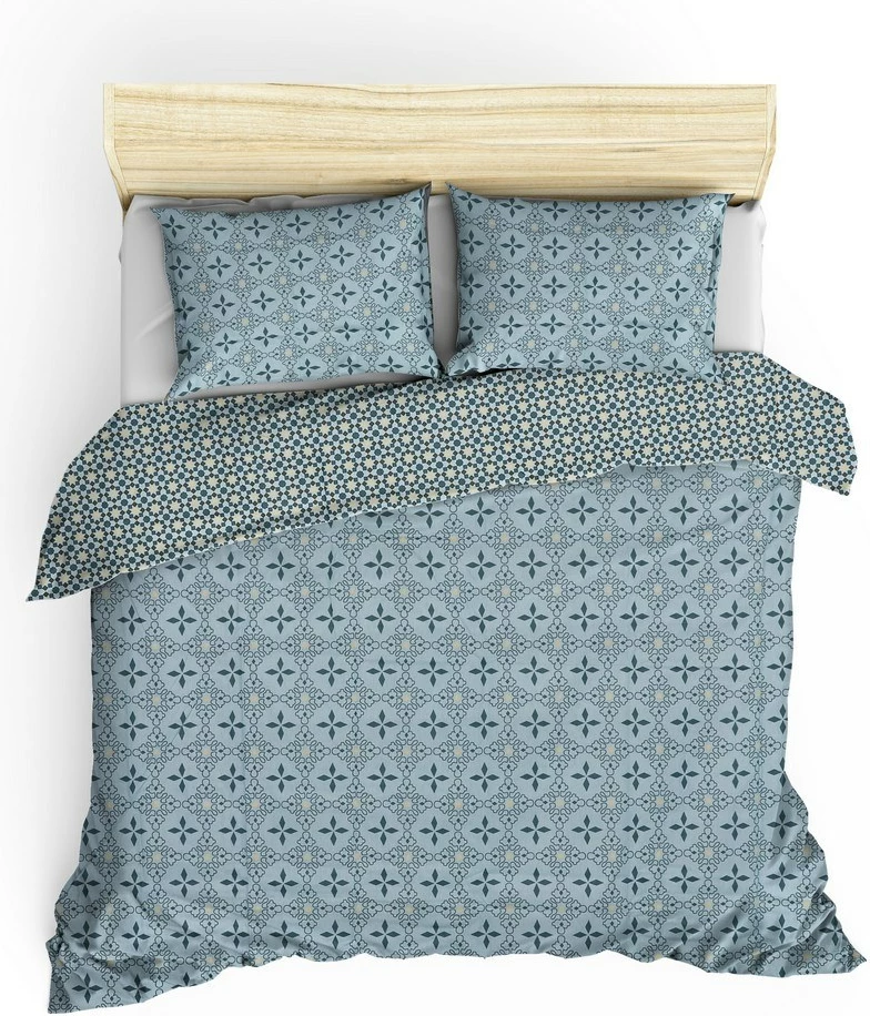 Set mbulesë jorgan për teke XXL, ngjyrë blu, minimal, L'essentiel