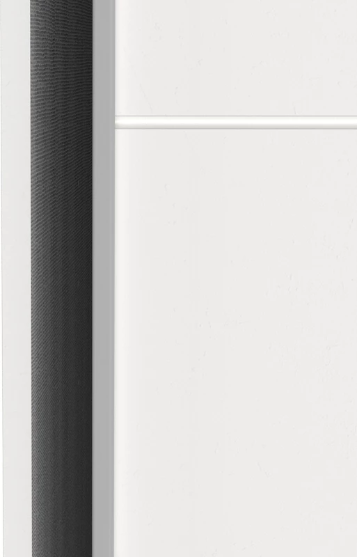 Dollap me dy dyer rrëshqitëse Kawen, ngjyrë e bardhë matte, 116.5x60x203cm