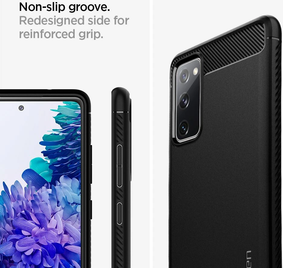 Mbështjellës Spigen Rugged Armor për Samsung Galaxy S20 FE, Matte Black