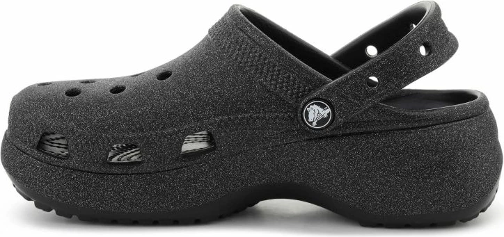 Atlete platforme femra Crocs Classic Platform Glitter Clog 207241-001, të zeza