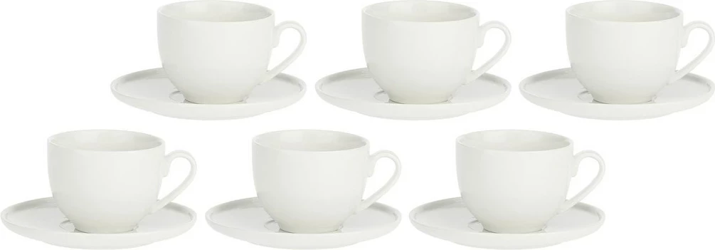 Set filxhanë kafeje LA PORCELLANA BIANCA CORTE, 80 ml, 6 copë, të bardha
