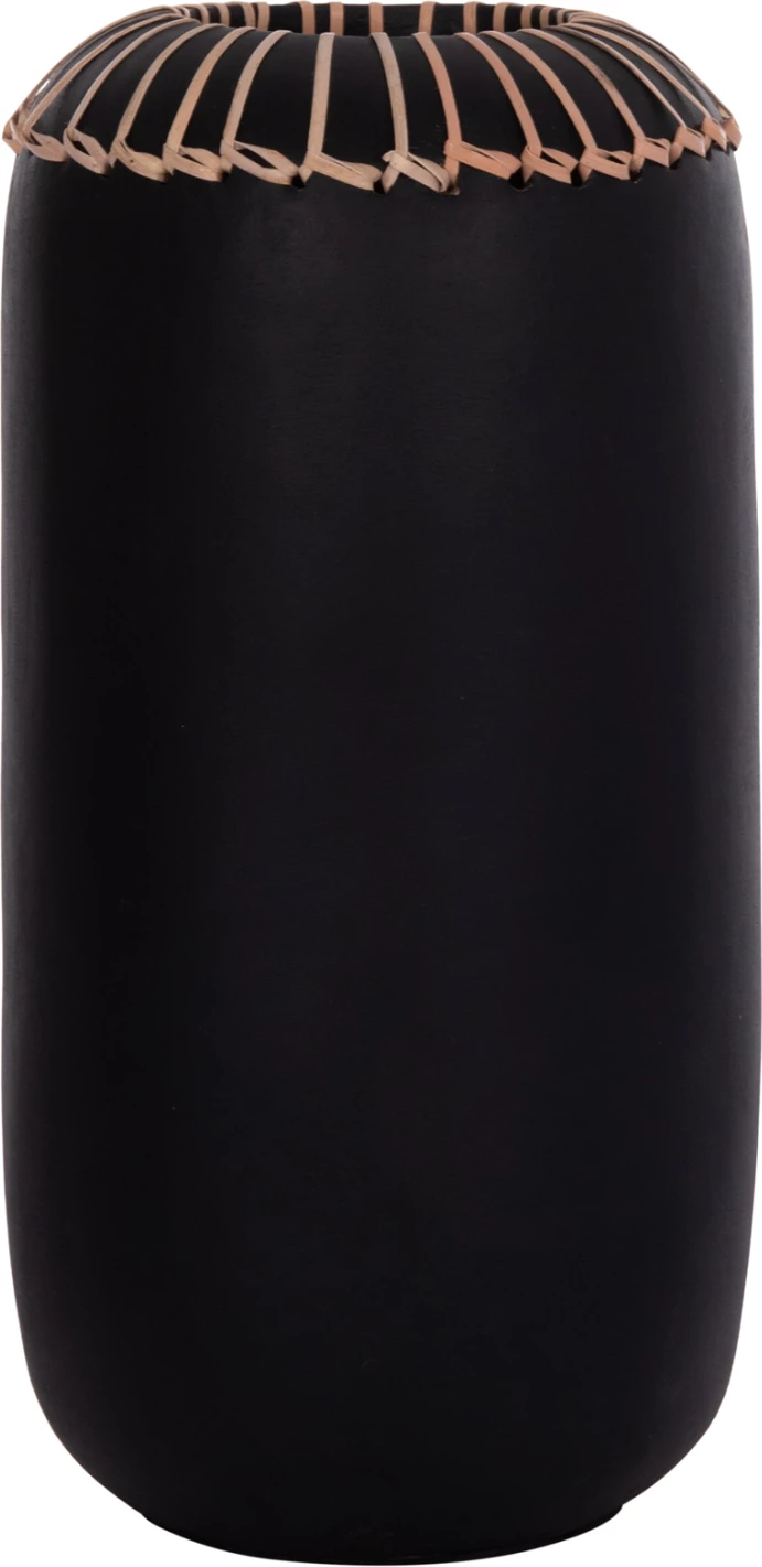 Vazo dekorative tavoline LENNOX, terrakotë, e zezë, FH4675.01S, 18x33cm