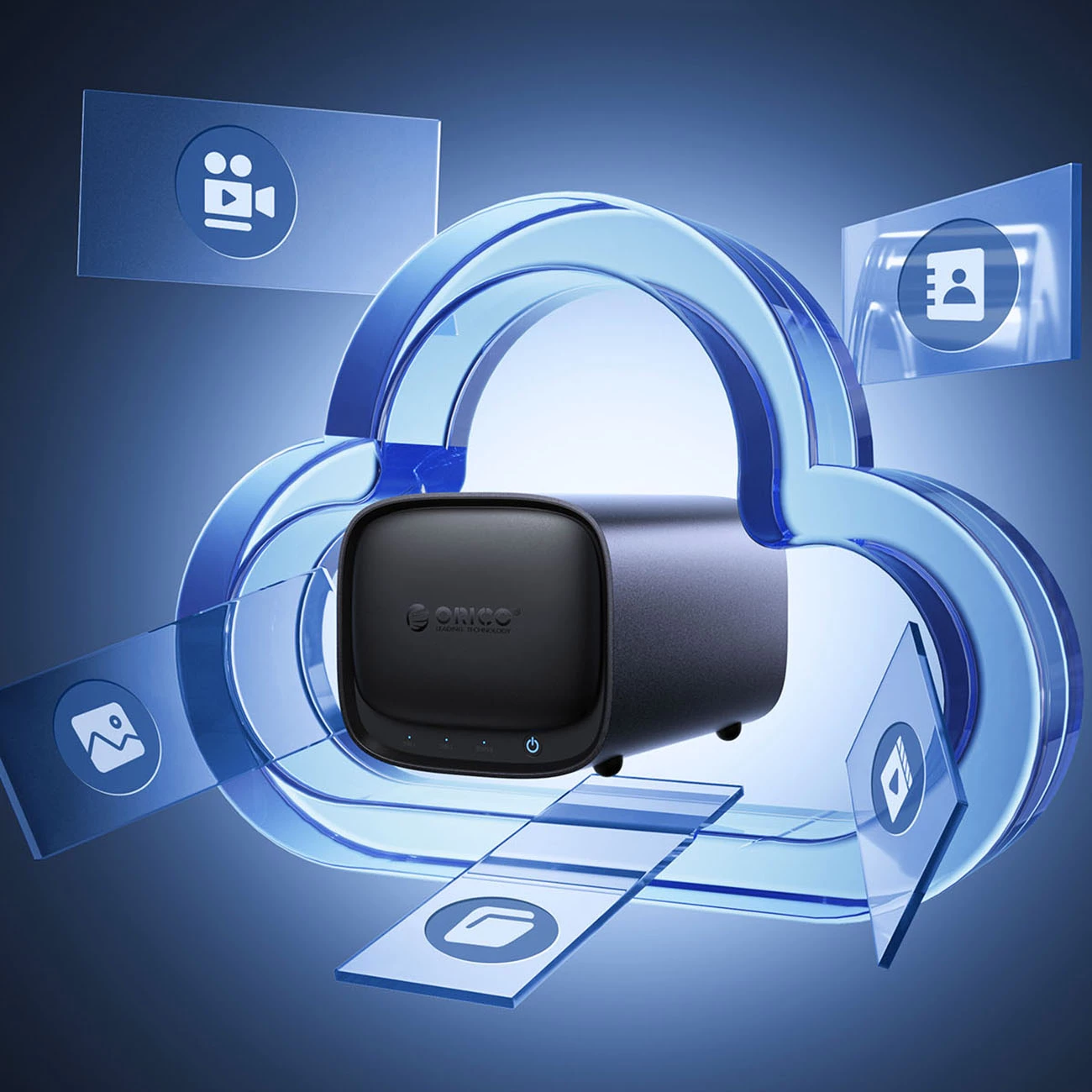 NAS ruajtje në rrjet, Orico HS200-Pro MetaBox Pro Home, Intel Celeron N5100, 8GB RAM, deri 76TB, 2x 2.5GbE, M.2 NVMe + SATA, gri