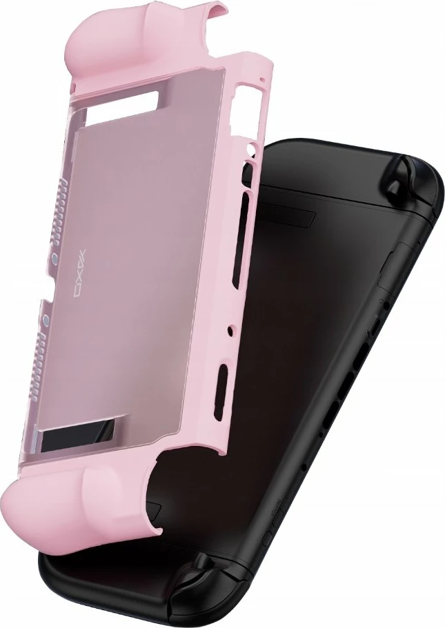 Mbështjellës për konzolë Yaxo BUZZARD YAX-GA-CS-18 për Nintendo Switch 2, mbrojtje military-grade, këmbëz palosëse, Neon Pink