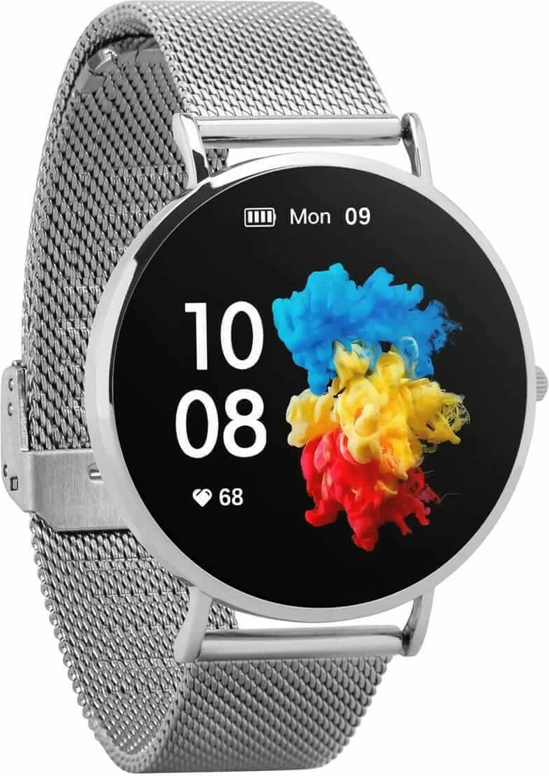 Smartwatch Garett Verona Silver-Steel, 1.3" AMOLED, IP67, Argjendtë