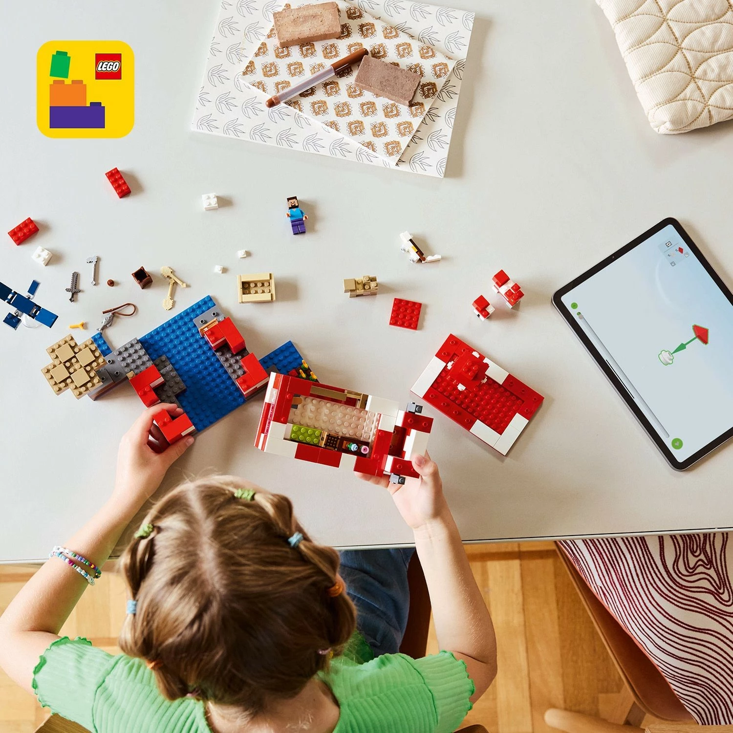 Set ndërtimi LEGO Minecraft 21270 Das Pilzkuh-Haus 500 pjesë multikolor