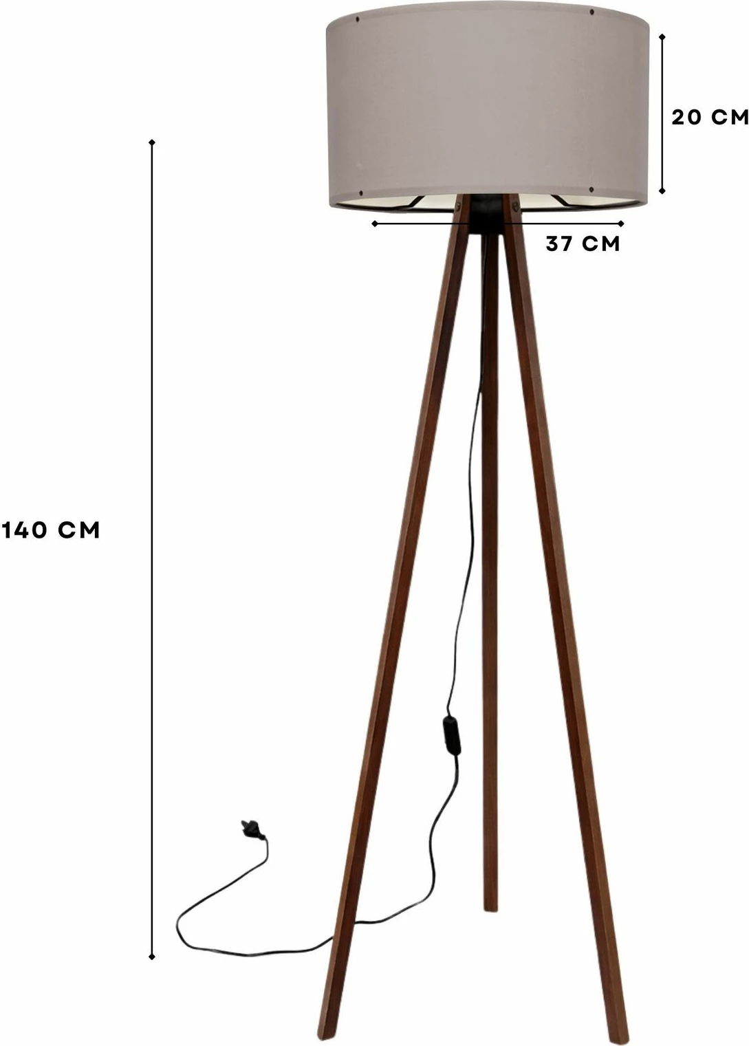 Llambë dyshemeje Opviq, AYD-1531, bezhë-kafe, 38x140cm