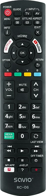 Telekomandë zëvendësuese për TV Savio Universal RC-06 