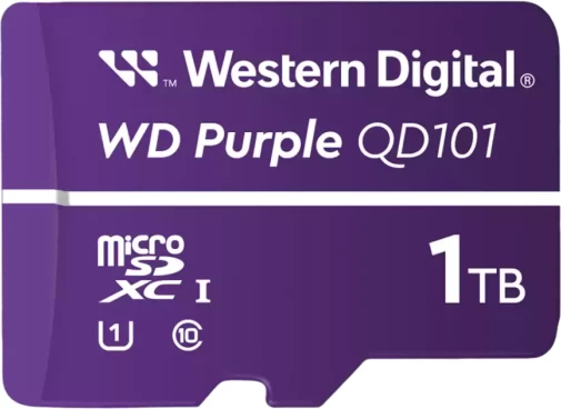 Kartë memorie microSDXC SanDisk WD Purple QD101 WDD100T1P0C 1TB Class 10 UHS-I U1, vjollcë