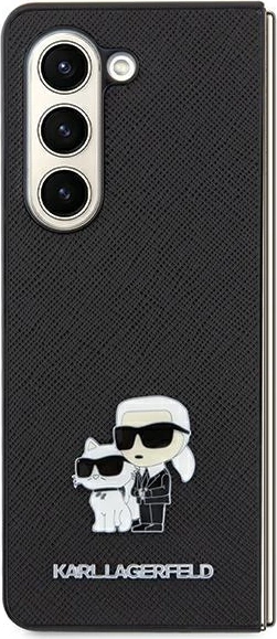 Mbështjellës Karl Lagerfeld Saffiano Karl&Choupette Pin për Samsung Galaxy A35, i zi