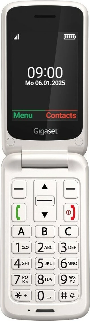 Celular Gigaset GL595 Dual SIM, 32MB RAM, 2.8", Pearl White