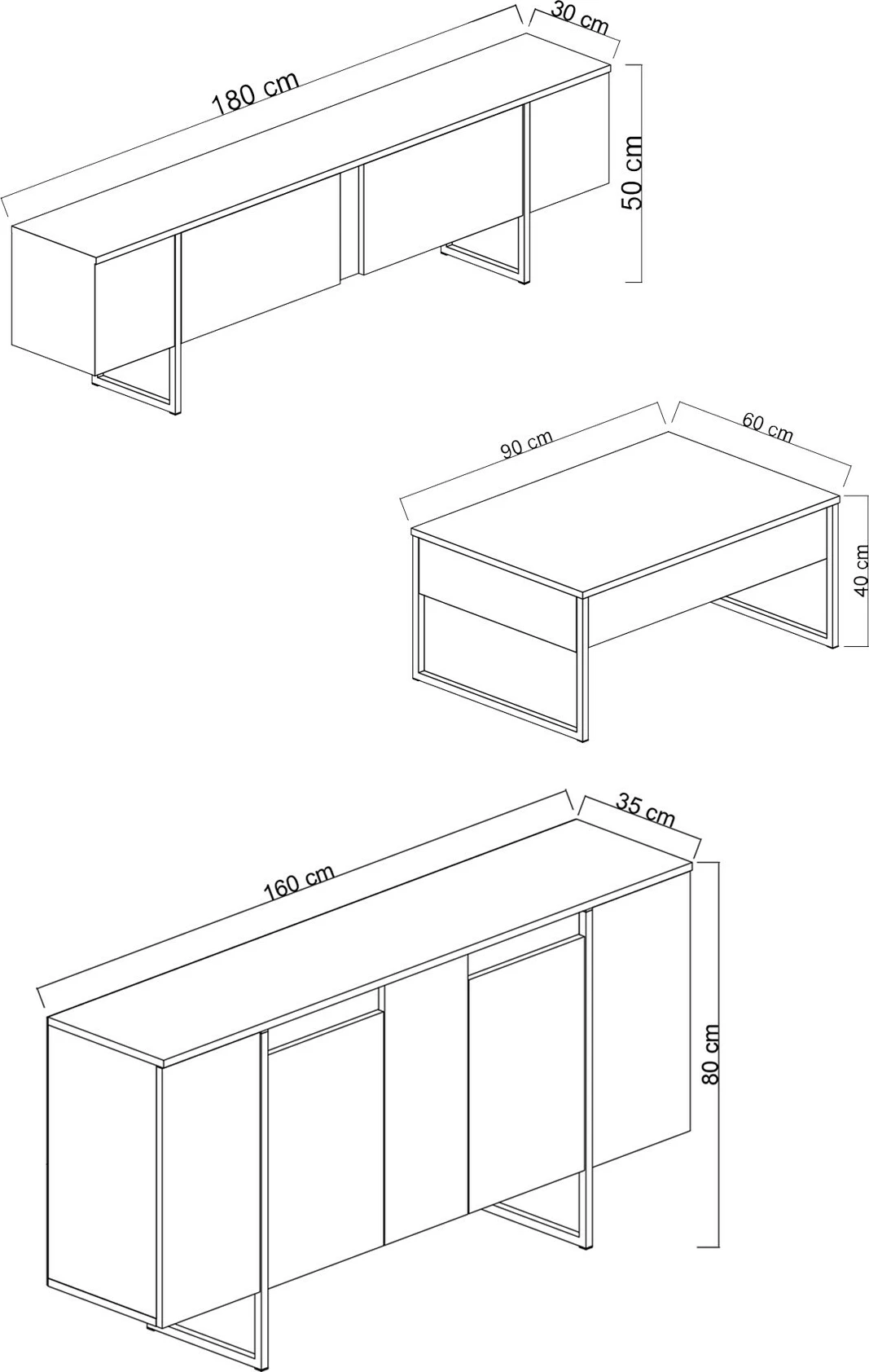 Set mobiljesh për dhomë dite, Luxe, e bardhë, argjend