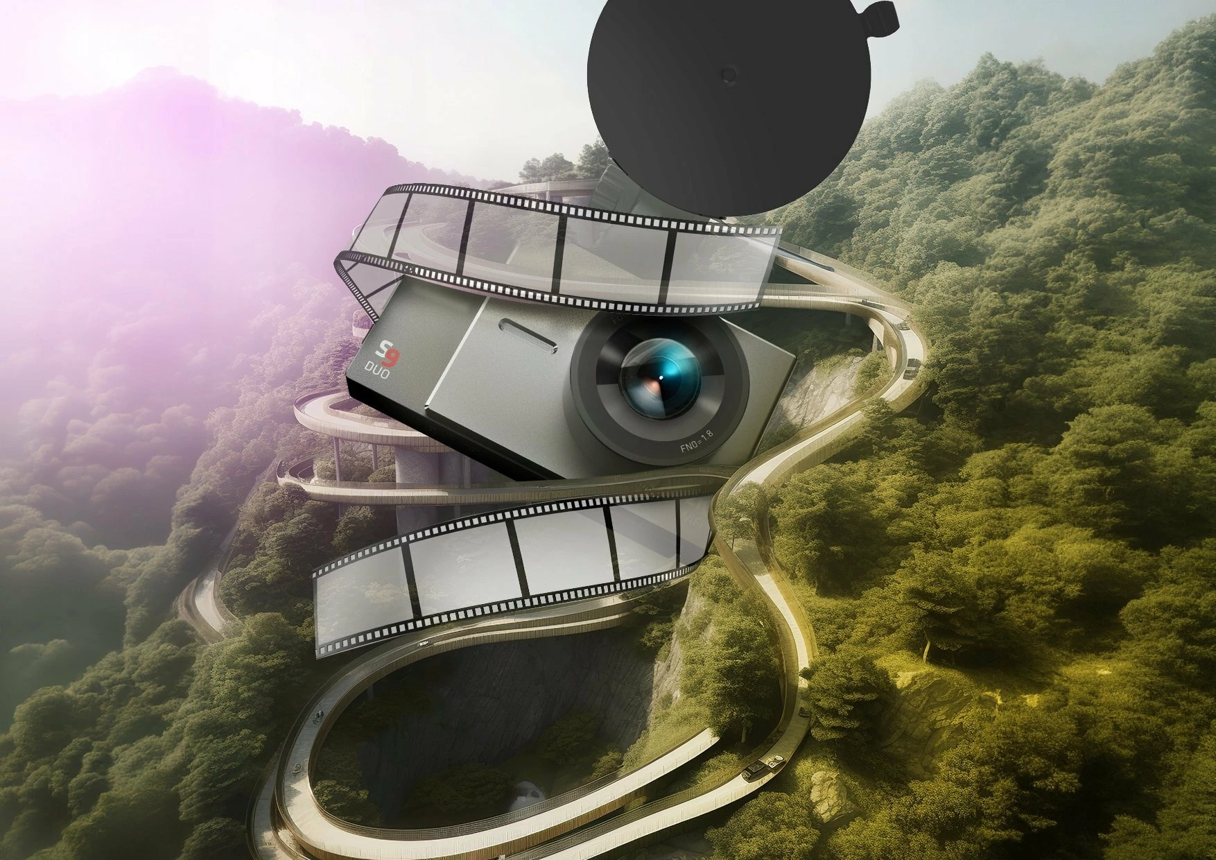 Kamerë regjistrimi për veturë Xblitz S9 Duo 2K 3" WiFi, set para+prapa, gri/zi