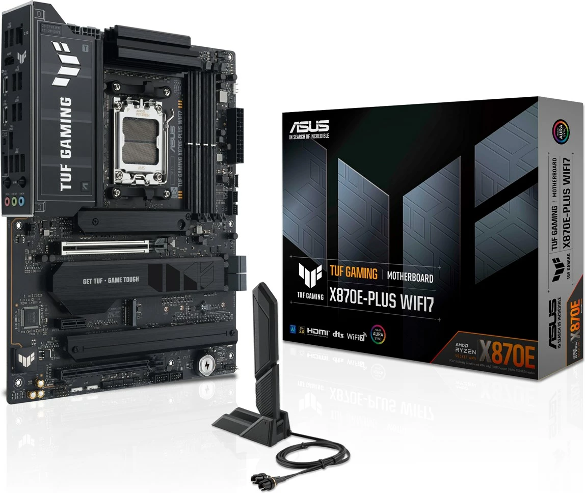 Pllakë amë ASUS TUF GAMING X870E-PLUS WIFI7, Socket AM5, ATX, Gri