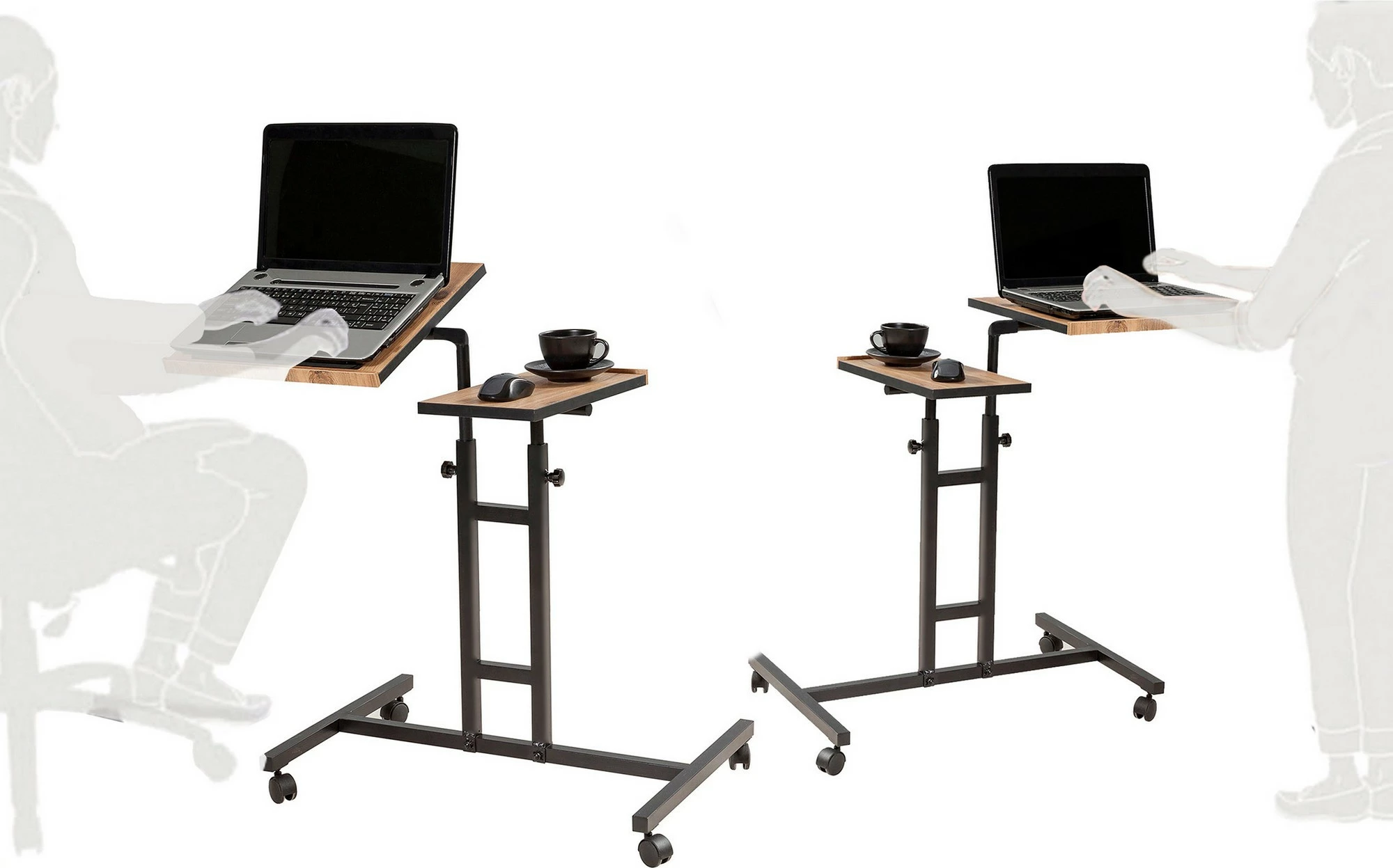 Tavolinë qëndrore për laptop, ngjyrë Atlantic Pine dhe e zezë, Glen 768
