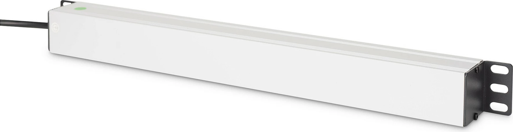 Shirit prizash Digitus rack 19" 1U, 9x Type F (Schuko), 2m, 16A/2500W, zi/argjend
