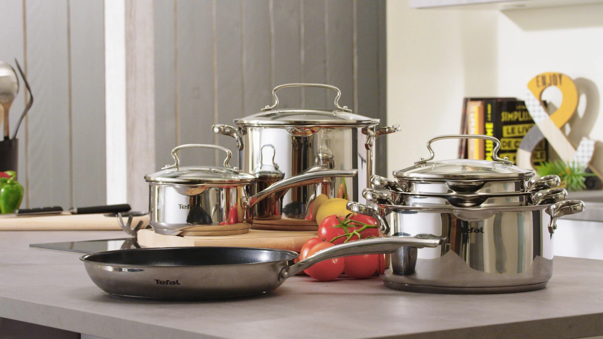 Rondel Tefal Duetto+ 16 cm me kapak qelqi, argjendtë