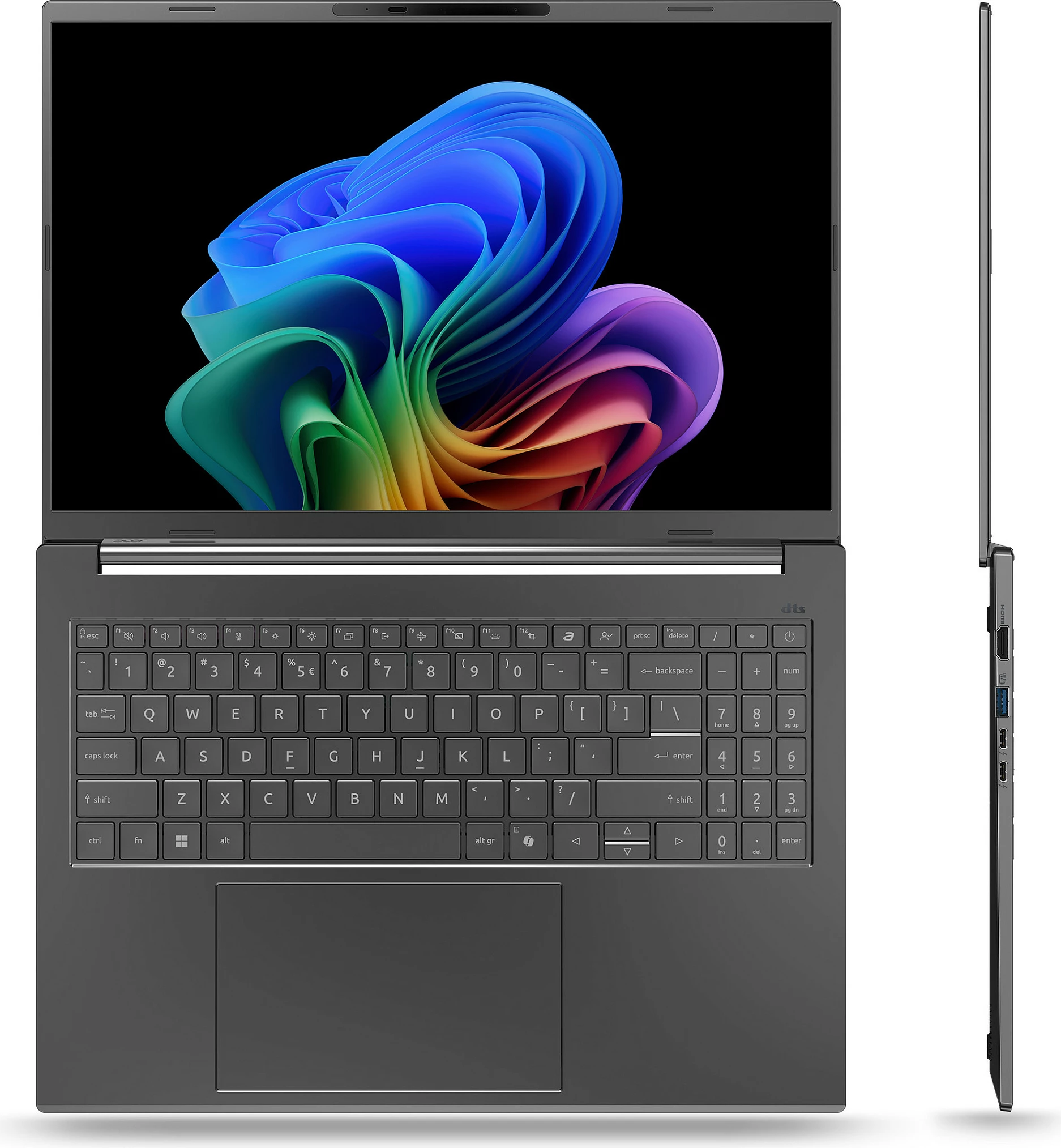 Laptop Acer Aspire 16 AI A16-61M-R473, Ryzen AI 5, 16GB RAM, 512GB SSD, 16" 2048x1280, Steel Grey