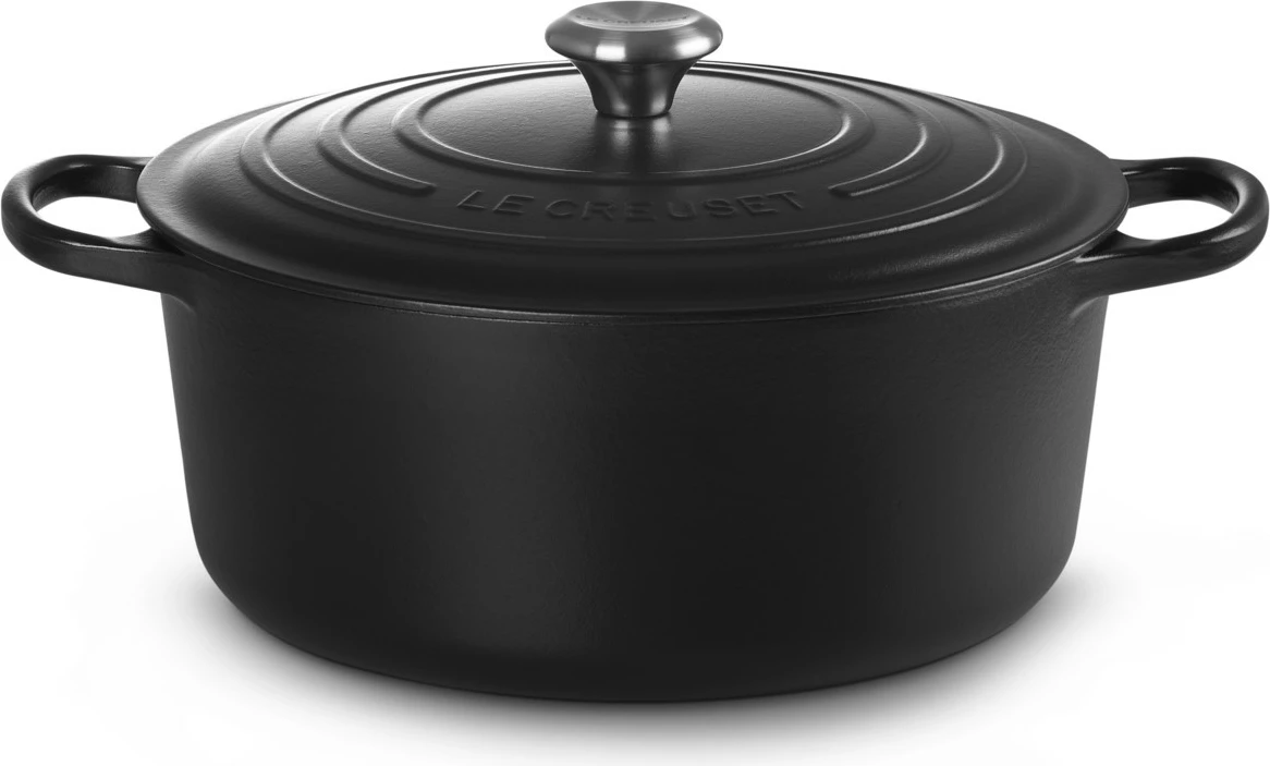 Tenxhere Le Creuset Signature 8.1L, 30cm, gize, e zezë