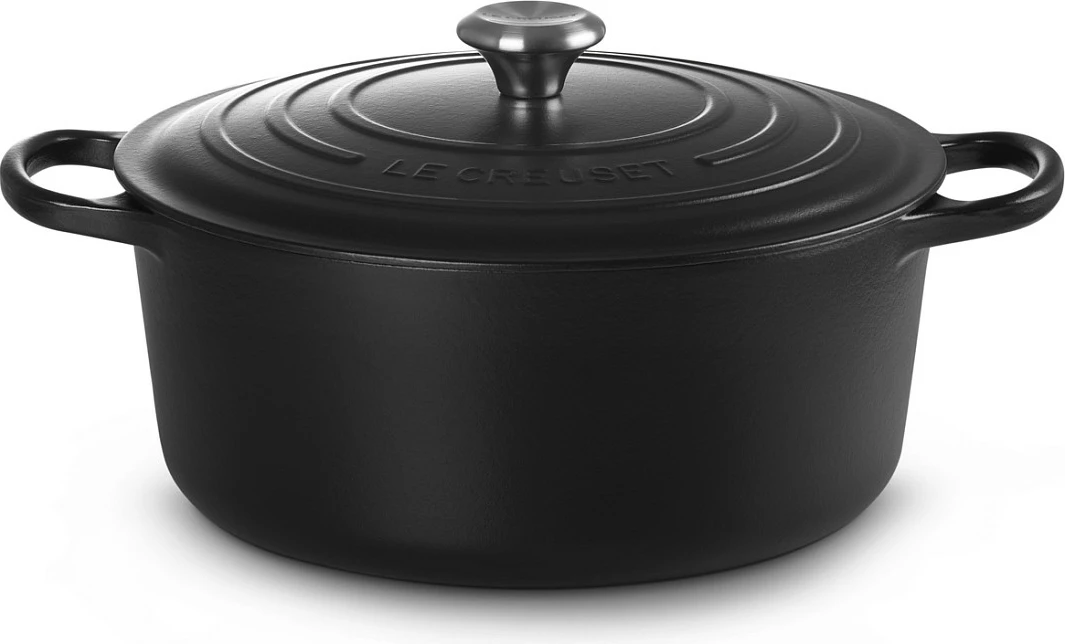 Tenxhere Le Creuset Signature 8.1L, 30cm, gize, e zezë